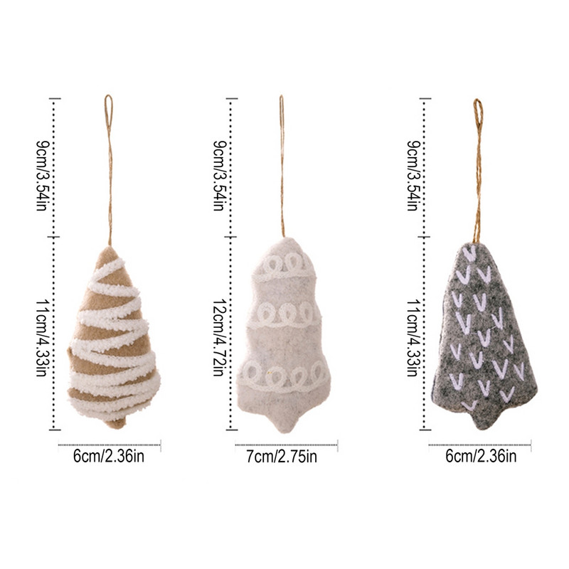 Коледна висулка Коледно дърво Декорация Плат Дърво Висящи Орнаменти Начало Коледно парти Декорация Navidad Нова година 2023