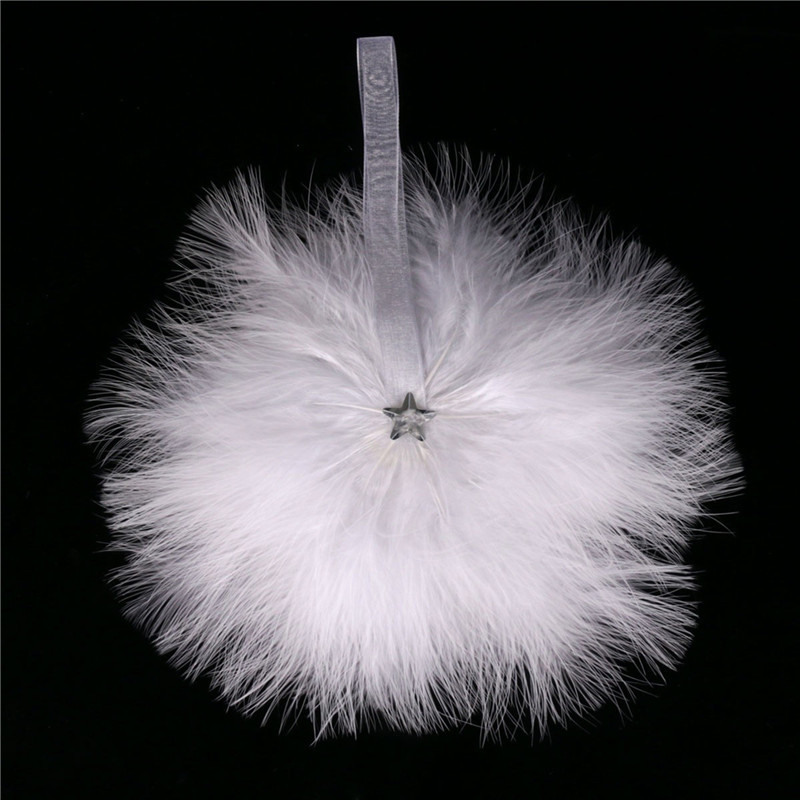 1/5 gab. Spalvas spārns Ziemassvētku eglītes dekors, balts, vintage, piekārts, spalvu zvaigzne, rotājums, rotājums Navidad Noel Jaunais gads 2022