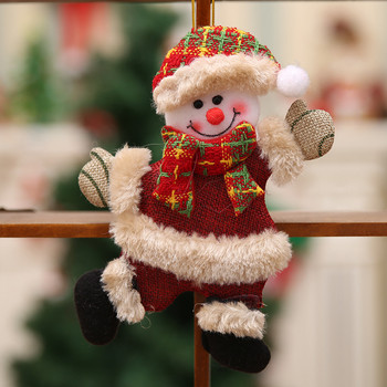4 τμχ Χριστουγεννιάτικα Κρεμαστά Στολίδια 18cm/7,1 ίντσες Λούτρινο Κρεμαστό Χριστουγεννιάτικο Δέντρο Χιονάνθρωπος Αρκούδα Άλκη για Χριστουγεννιάτικο πάρτι στο σπίτι