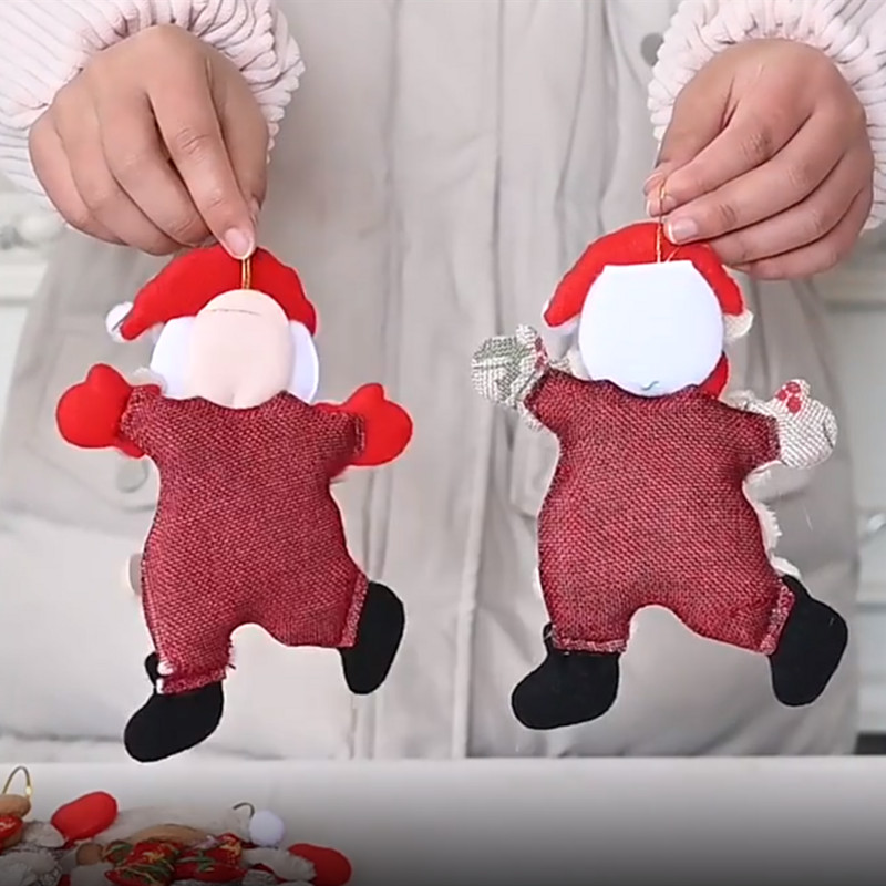4 бр. Коледни висящи орнаменти 18 см/7,1 инча Плюшен Дядо Коледа Коледна елха Висулка Снежен човек Мечка Лос за Коледен декор за домашно парти