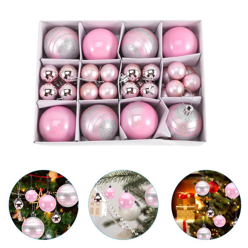 40tk Jõulupuu pallid Festivalid Rippuvad pallid Xmas Plastikust palliripatsid