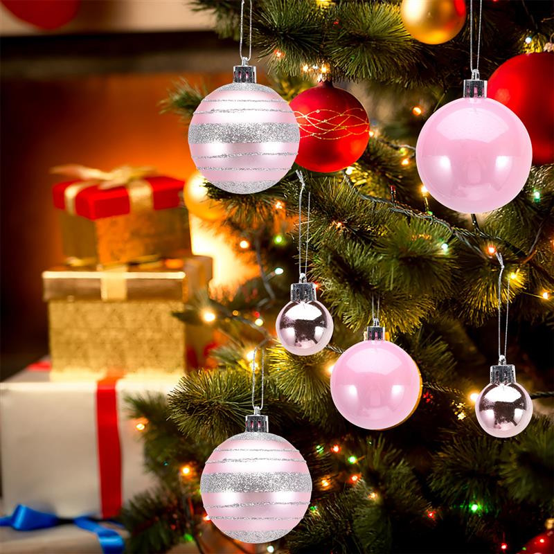 40tk Jõulupuu pallid Festivalid Rippuvad pallid Xmas Plastikust palliripatsid