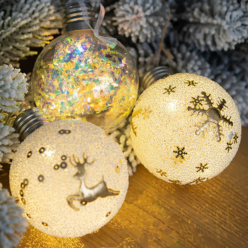 Χριστουγεννιάτικα λαμπερά στολίδια μπάλες LED Lightup μενταγιόν για χριστουγεννιάτικα στολίδια κρεμαστά δέντρα Πρωτοχρονιάτικα Δώρα Navidad Decor
