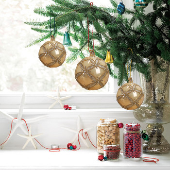 Χριστουγεννιάτικη μπάλα DIY Στολίδι Δημιουργική γυάλινη κίτρινη μπάλα Πρωτοχρονιάτικο Δώρο Δώρο Χριστουγεννιάτικο Δέντρο Κρεμαστό μενταγιόν