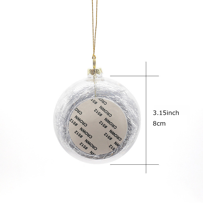 18 бр. Празна сублимационна топка Коледни орнаменти за трансферен печат Направи си сам подаръци Сватба, парти, домашен декор