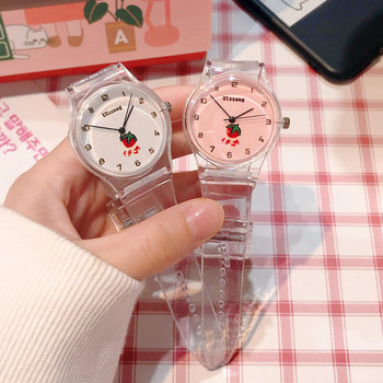 Детски ежедневен часовник с прозрачна силиконова каишка