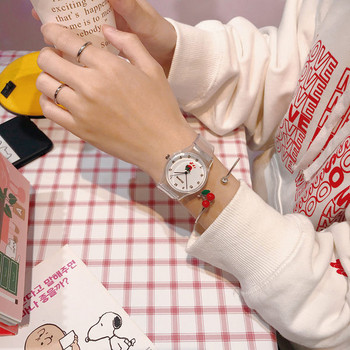 Детски ежедневен часовник с прозрачна силиконова каишка