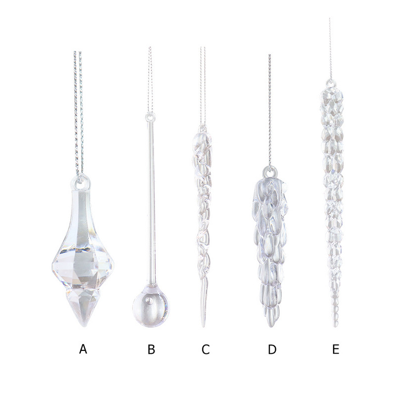 10 tk Garland Decor Akrüülkristallist lumehelbepuu kaunistused DIY käsitöö jõulutarbed koju uusaasta kingitused