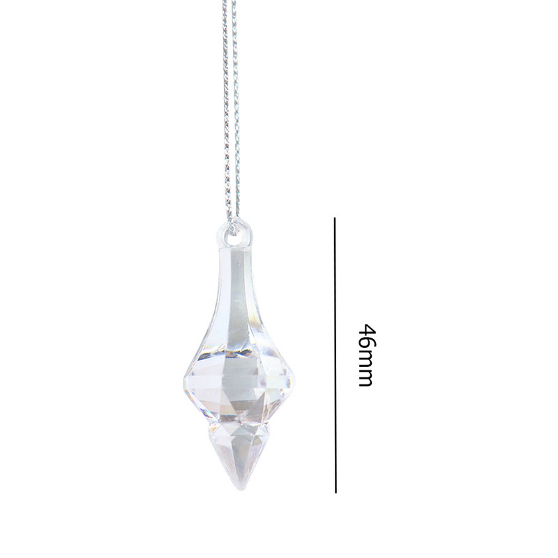 10 tk Garland Decor Akrüülkristallist lumehelbepuu kaunistused DIY käsitöö jõulutarbed koju uusaasta kingitused