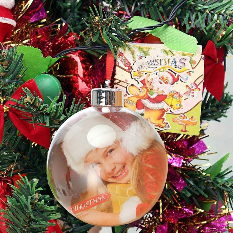 8 см/10 см Коледна топка Закопчаваща се куха топка с капачка с резба, устойчива на разрушаване, прозрачна пластмаса с възможност за пълнене Коледна топка Орнамент за парти