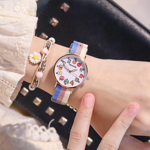 Светещ детски часовник с кръгъл циферблат