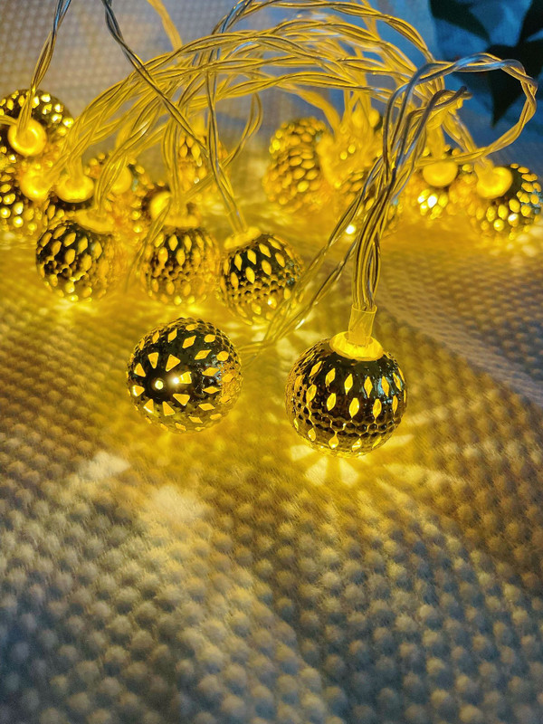 Творчески LED коледни светлинни струни Светещи коледни топки Вериги за осветление Коледна елха Таван Висулка Коледна украса