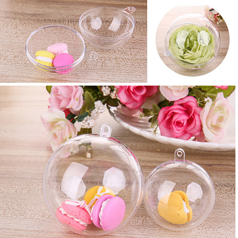 Коледни прозрачни топки Безделници Прозрачна пълнеща топка Коледно дърво Висящи орнаменти Сватбено парти Коледни сфери Декоративна безделница