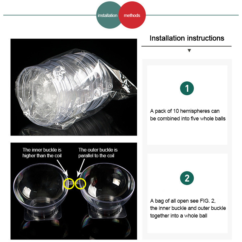 Коледни прозрачни топки Безделници Прозрачна пълнеща топка Коледно дърво Висящи орнаменти Сватбено парти Коледни сфери Декоративна безделница
