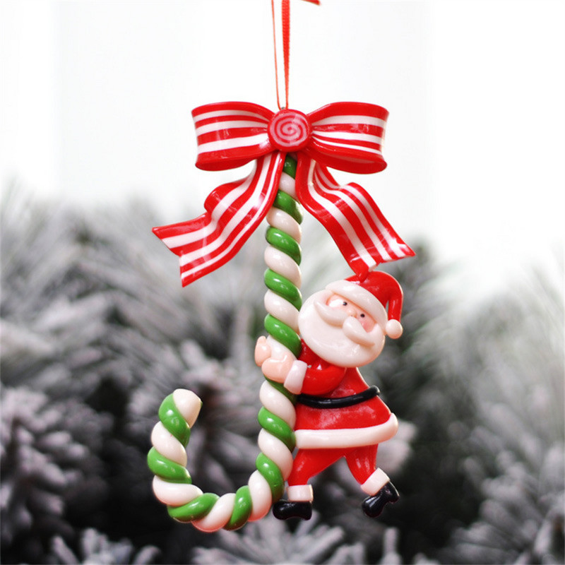 Santa Claus Candy Came Christmas Tree Decorations Ornaments 2023 New Year Home Decor for Xmas Partys Decoration Supplies Navidad