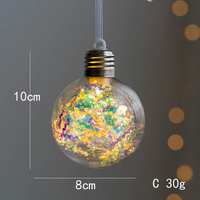 Χριστουγεννιάτικα φωτάκια LED 8cm Κρεμαστά στολίδια Χριστουγεννιάτικου δέντρου Μοτίβο με άλκες Χριστουγεννιάτικα στολίδια Διακόσμηση πάρτι για το σπίτι