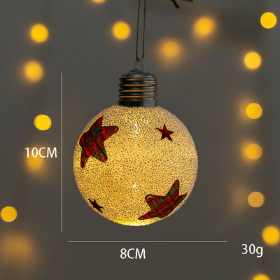 Χριστουγεννιάτικα φωτάκια LED 8cm Κρεμαστά στολίδια Χριστουγεννιάτικου δέντρου Μοτίβο με άλκες Χριστουγεννιάτικα στολίδια Διακόσμηση πάρτι για το σπίτι