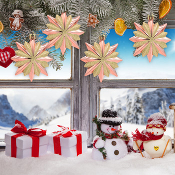 Коледна звезда Орнаменти 16-върха коледна звезда Висулка Коледна елха Висящи декорации Талисмани Висулки Подарък за Коледа