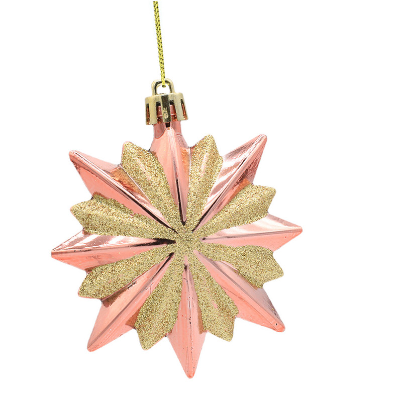 Коледна звезда Орнаменти 16-върха коледна звезда Висулка Коледна елха Висящи декорации Талисмани Висулки Подарък за Коледа