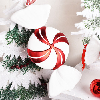 Фестивален парти декор Сладък подарък Коледен гигант Червен бял сладък бонбон Орнамент Коледно дърво Домашни сватбени витрини Декорации