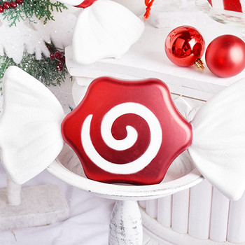 Διακόσμηση πάρτι για φεστιβάλ Γλυκό δώρο Χριστουγεννιάτικο γιγάντιο κόκκινο λευκό γλυκό στολίδι από ζαχαροκάλαμο χριστουγεννιάτικο δέντρο Διακοσμήσεις γάμου για το σπίτι