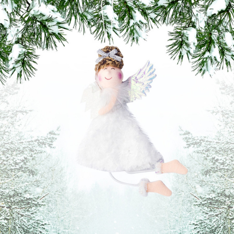 Акрилни кристални мъниста Гирлянда Гирлянд en Коледа h Ангел Висящи орнаменти Коледно дърво Висулка Коледна украса за дома