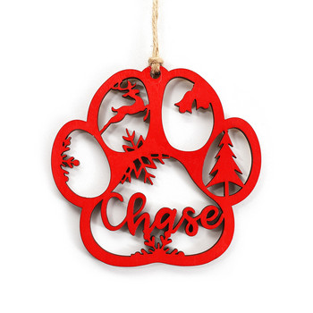 Προσαρμοσμένο όνομα Χριστουγεννιάτικα στολίδια Πόδια για κατοικίδια ζώα Πόδι/Γάτα/Αρκούδα/Κόκαλο/Πρόσωπο γάτας/Κρεμαστό άλογο Χειροτεχνία για διακόσμηση πόρτας σπιτιού