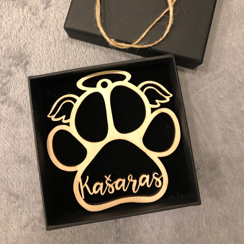 Персонализирано име Коледни орнаменти Животни Лапи за домашни любимци Кучешка лапа/Котка/Мечка/Кост/Лице на котка/Конска висулка Висящи занаяти за декор на домашни врати