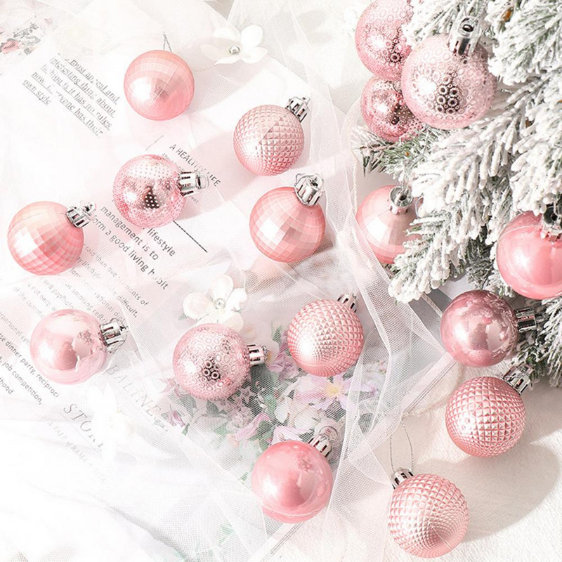 20 бр. Красива коледна топка Лека цветна топка за коледно дърво за многократна употреба Фестивален реквизит Коледна парти декорация Топка висулка