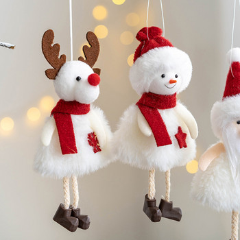 Коледни орнаменти за кукла ангел Весела коледна украса за дома Гирлянди Декор за коледно дърво Navidad Xmas 2022 Нова година 2023