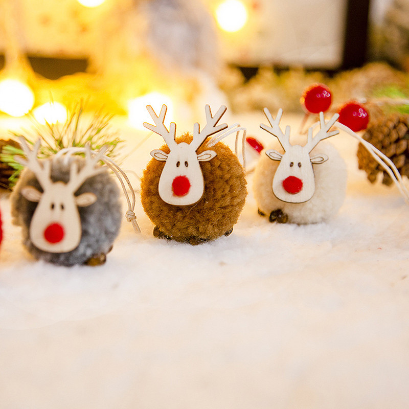 Коледна филцова висулка за кукла-овца Коледен орнамент Детски занаяти Парти консумативи Многоцветен елен висулка Парти консумативи
