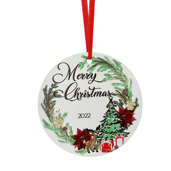 Χαρούμενα χριστουγεννιάτικα στολίδι Ξύλινα μενταγιόν Άγιος Βασίλης Οικογενειακό Διακόσμηση Δέντρο Κρεμαστό Διακόσμηση για Προμήθειες πάρτι σπιτιού Πρωτοχρονιά#Y