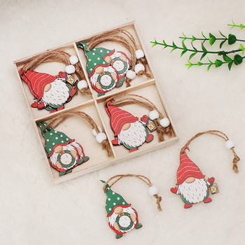 Χριστουγεννιάτικο δέντρο Ξύλινο μενταγιόν Craft Στολίδι Δώρο Κρεμαστό Κρεμαστό Στολίδι Χριστουγεννιάτικο Σχήματα Απλό ξύλο Basewood