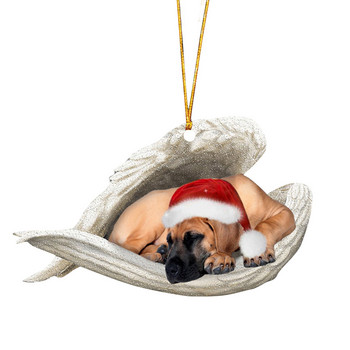 Navidad Angel Dog Χριστουγεννιάτικα στολίδια Χριστουγεννιάτικα στολίδια Χριστουγεννιάτικου δέντρου Δημιουργικά μενταγιόν αξεσουάρ Πρωτοχρονιάτικο πάρτι 2023