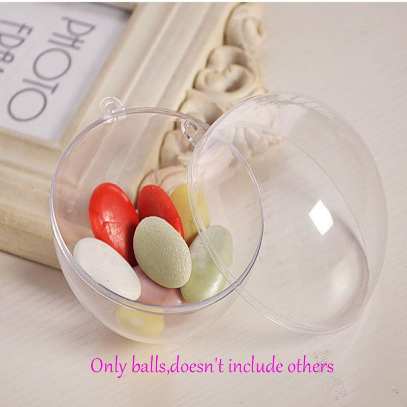 Детски подаръци Декорация за парти Кутия за бонбони Пластмасов прозрачен орнамент Прозрачна топка Акрилни занаяти Коледни висящи декори