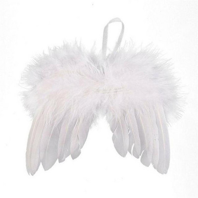 Augstas kvalitātes Ziemassvētku spalvu spārns jauks eņģelis Ziemassvētku eglītes rotājums Vintage DIY piekarināms dekors Mājas/ballīte/kāzas