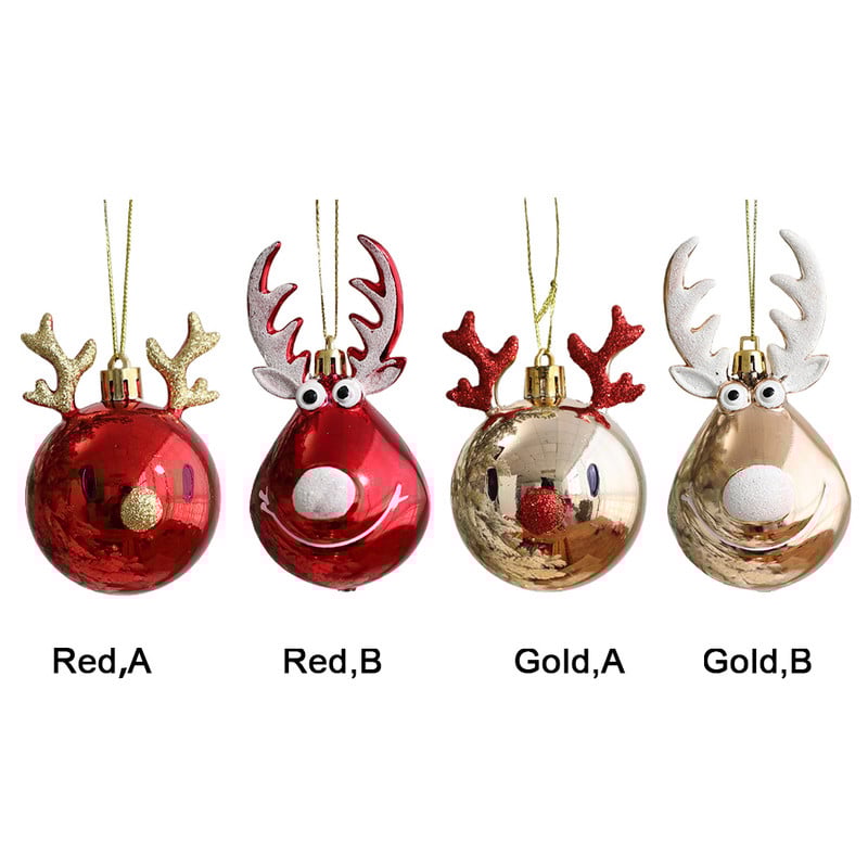 2бр. Висяща безделница за прозорец Атмосфера Коледна топка Направи си сам Изработка Прекрасни орнаменти от лосове Новогодишна лека сватба за дървета