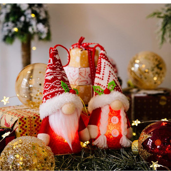 Коледна LED светлина Navidad Подарък Дядо Коледа Снежен човек Висяща лампа за декорация на ваканционен дом Орнаменти за коледно дърво Коледни висящи подаръци