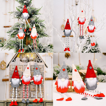 Коледен гном Безлика кукла Pendnat Xmas Tree Висящ орнамент за дома Коледа 2023 Нова година Navidad Детски подарък Весела Коледа