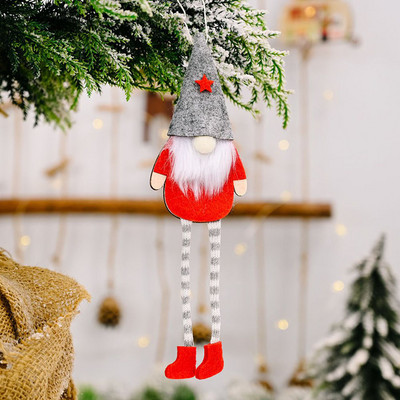 Χριστουγεννιάτικο Gnome Faceless Doll Pendnat Χριστουγεννιάτικο Δέντρο Κρεμαστό στολίδι για το σπίτι Χριστούγεννα 2023 Πρωτοχρονιά Navidad Παιδικό δώρο Καλά Χριστούγεννα