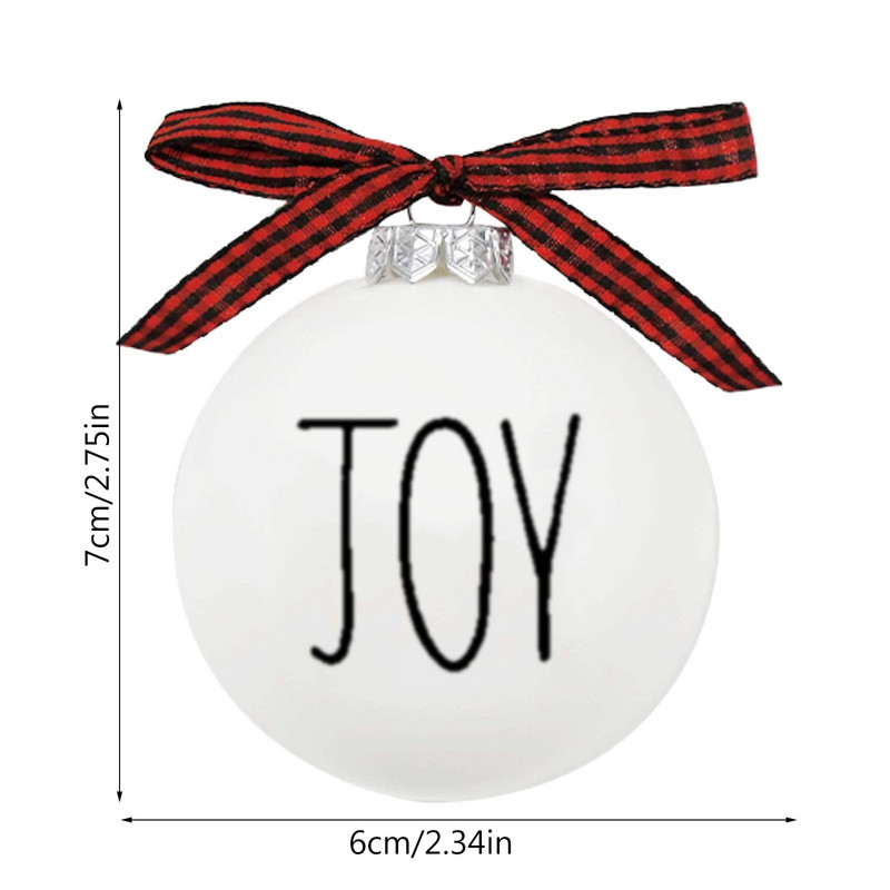 12 бр. Бял лък Noel Ball Коледна елха Декорация Merry Chirstmas Party Xmas Balls Joy Bauble Висулки 2023 Новогодишен орнамент
