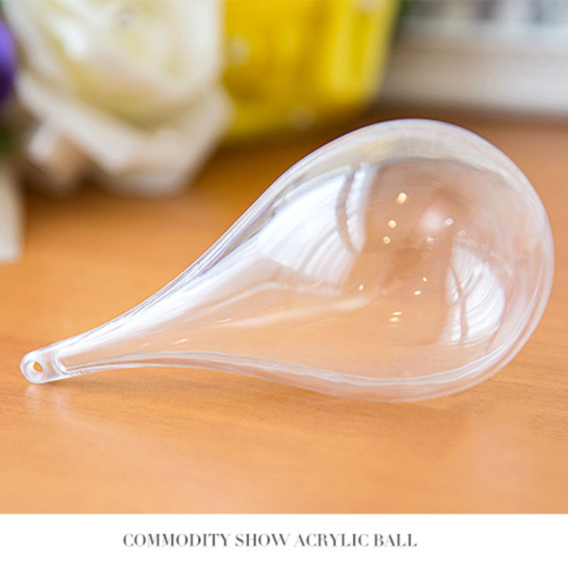 5 tk Tühi jõulupuu ripats ümmargune pall kelluke veetilk 6 avatud plastikust läbipaistev läbipaistev ehisornament lastele kingitus TSLM1