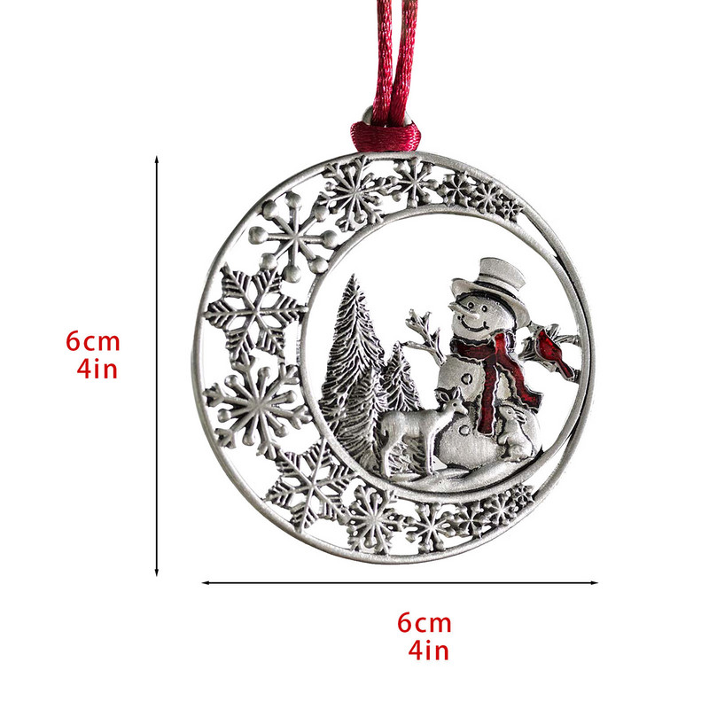 Adornos De Navidad jõulupuu kaunistused metallist kahepoolse trükiga kaunistused pühadekaunistused jõulukaunistused