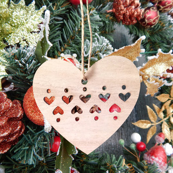 3 бр. Направи си сам дървена Весела Коледна висулка Декорация за витрини в скандинавски стил Детски подаръци с достатъчна издръжливост и здравина