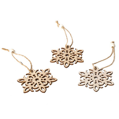 3 gab. DIY koka Priecīgus Ziemassvētku kulons ziemeļvalstu stila logu pārģērbšanai bērniem ar pietiekamu izturību un stingrību