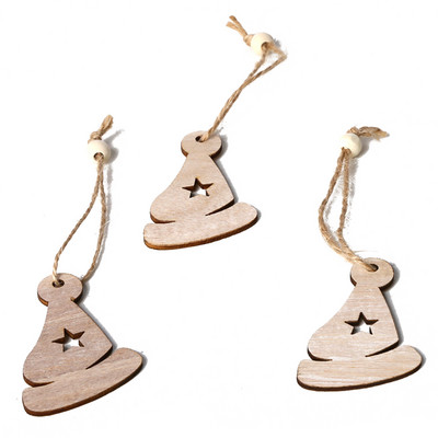 3 gab. DIY koka Priecīgus Ziemassvētku kulons ziemeļvalstu stila logu pārģērbšanai bērniem ar pietiekamu izturību un stingrību