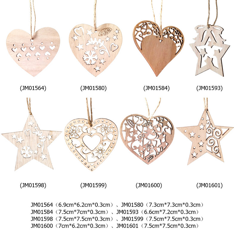 3 gab. DIY koka Priecīgus Ziemassvētku kulons ziemeļvalstu stila logu pārģērbšanai bērniem ar pietiekamu izturību un stingrību