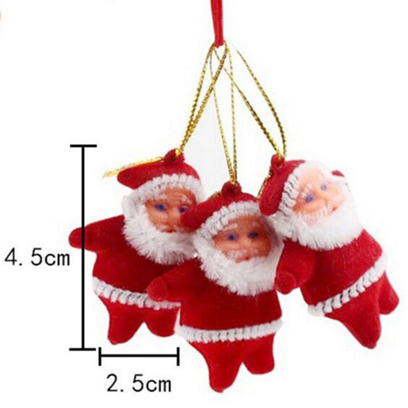6 бр. Подпора за декорация Многофункционална кукла Дядо Коледа Раница Висулка Анимационна атмосфера Орнамент Многократна употреба за коледни консумативи