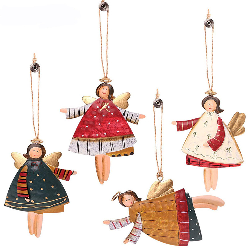Коледно дърво Висящо ангелско мече Дядо Коледа Камбани Декорация Прозорец Коледни декорации за дома Направи си сам коледни подаръци