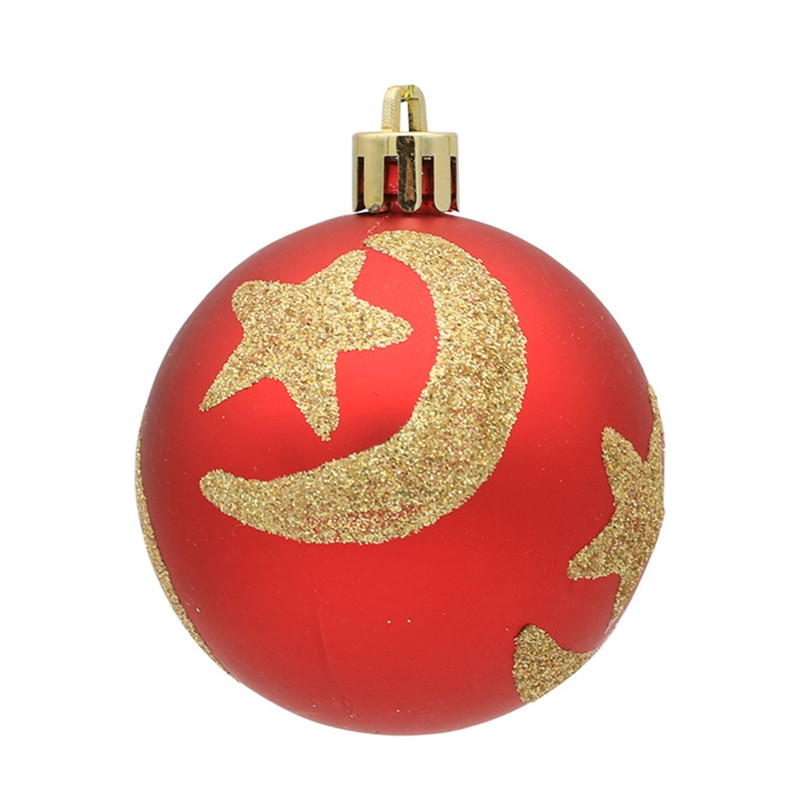 Коледни блестящи висящи топки Коледни орнаменти за дърво Декорации за домашен бар Парти 6 комплекта Дропшиппинг
